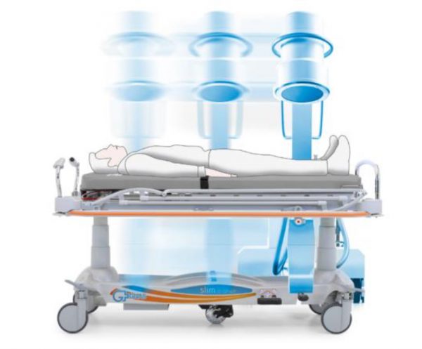 Givas Srl SLIM STRETCHER, 2 SECTIONS, HYDRAULIC HEIGHT ADJUSTMENT ON COLUME - Image 8