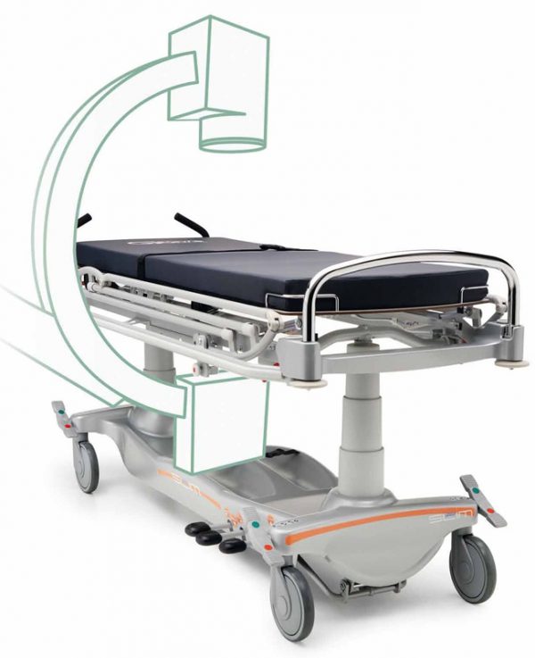 Givas Srl SLIM STRETCHER, 2 SECTIONS, HYDRAULIC HEIGHT ADJUSTMENT ON COLUME - Image 7